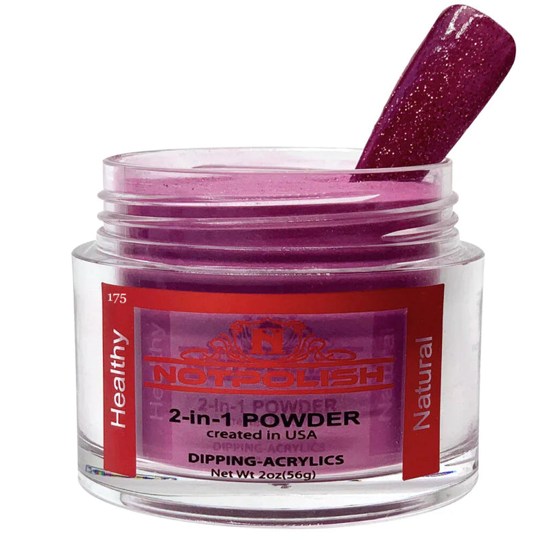 Notpolish 2 in 1 powder - og175 pink stars - 2 oz - dip