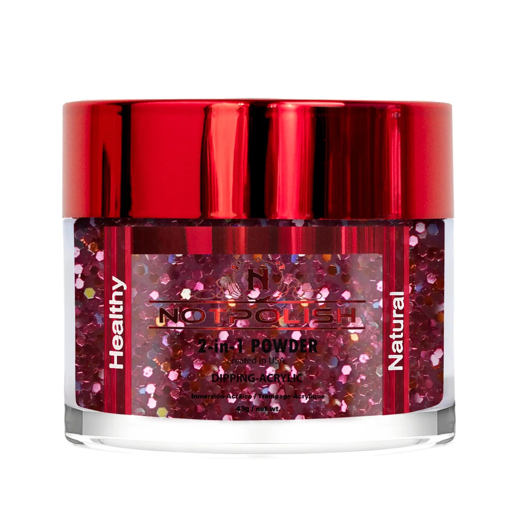 Notpolish 2 in 1 powder - og175 pink stars - 2 oz - dip