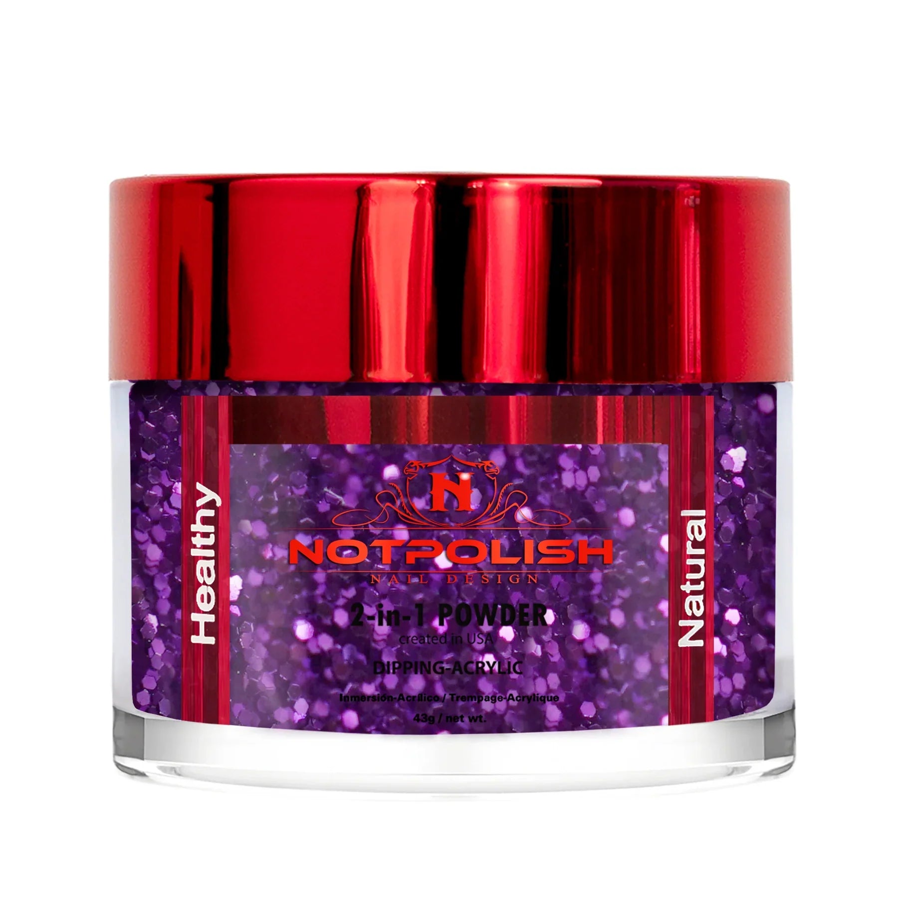 Notpolish 2 in 1 powder - og178 purple kisses - 2 oz - dip