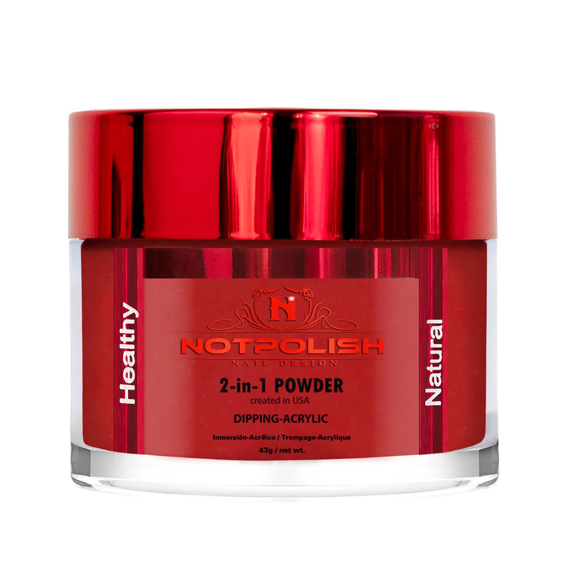 Notpolish 2 in 1 powder - og179 red lotus - 2 oz - dip