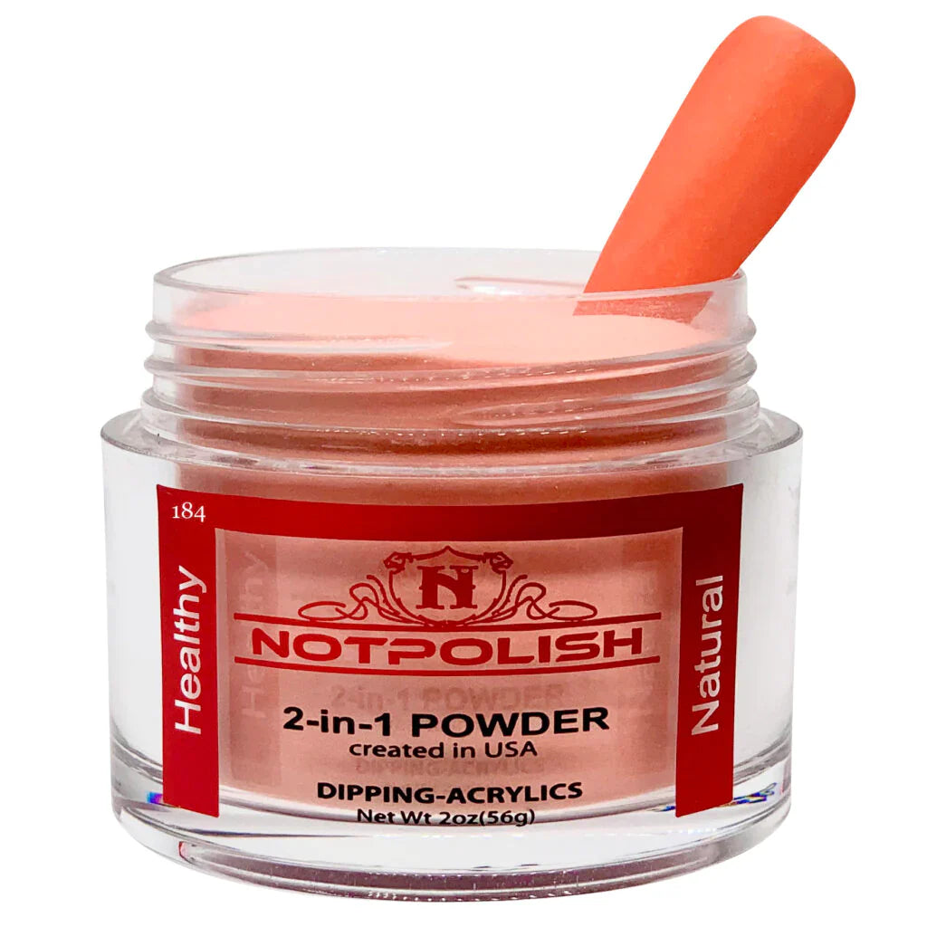 Notpolish 2 in 1 powder - og184 candied peach - 2 oz - dip