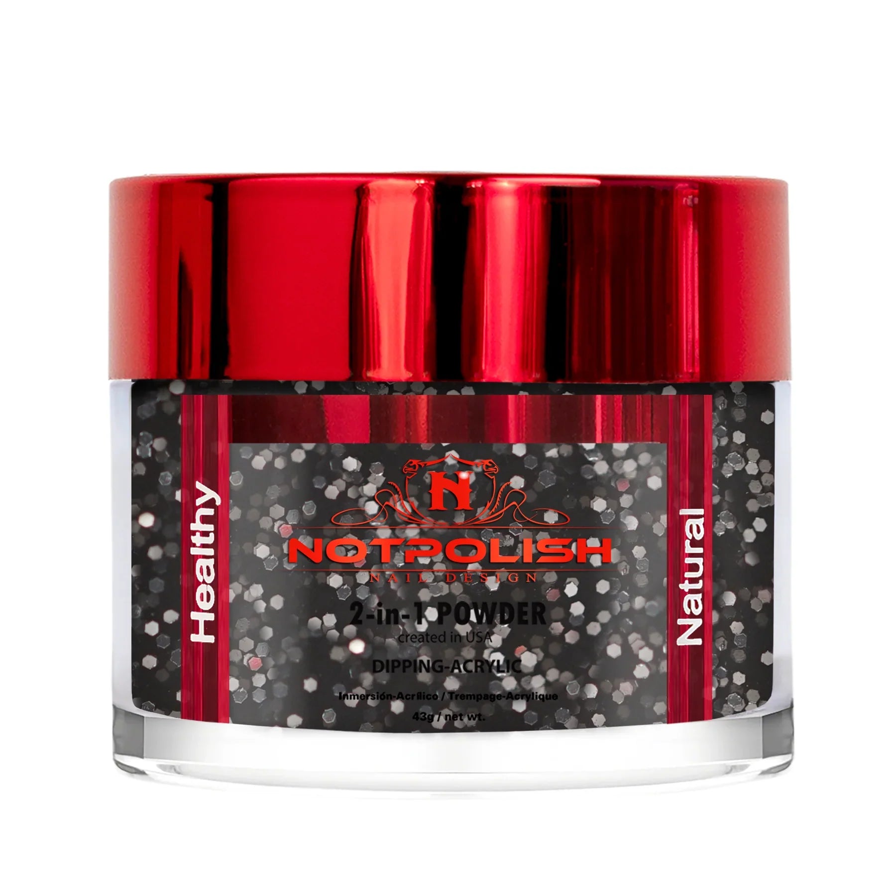 Notpolish 2 in 1 powder - og193 black diamond - 2 oz - dip