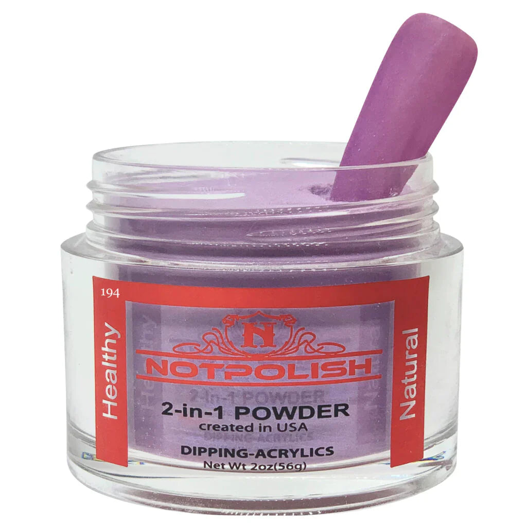 Notpolish 2 in 1 powder - og194 purple haze - 2 oz - dip