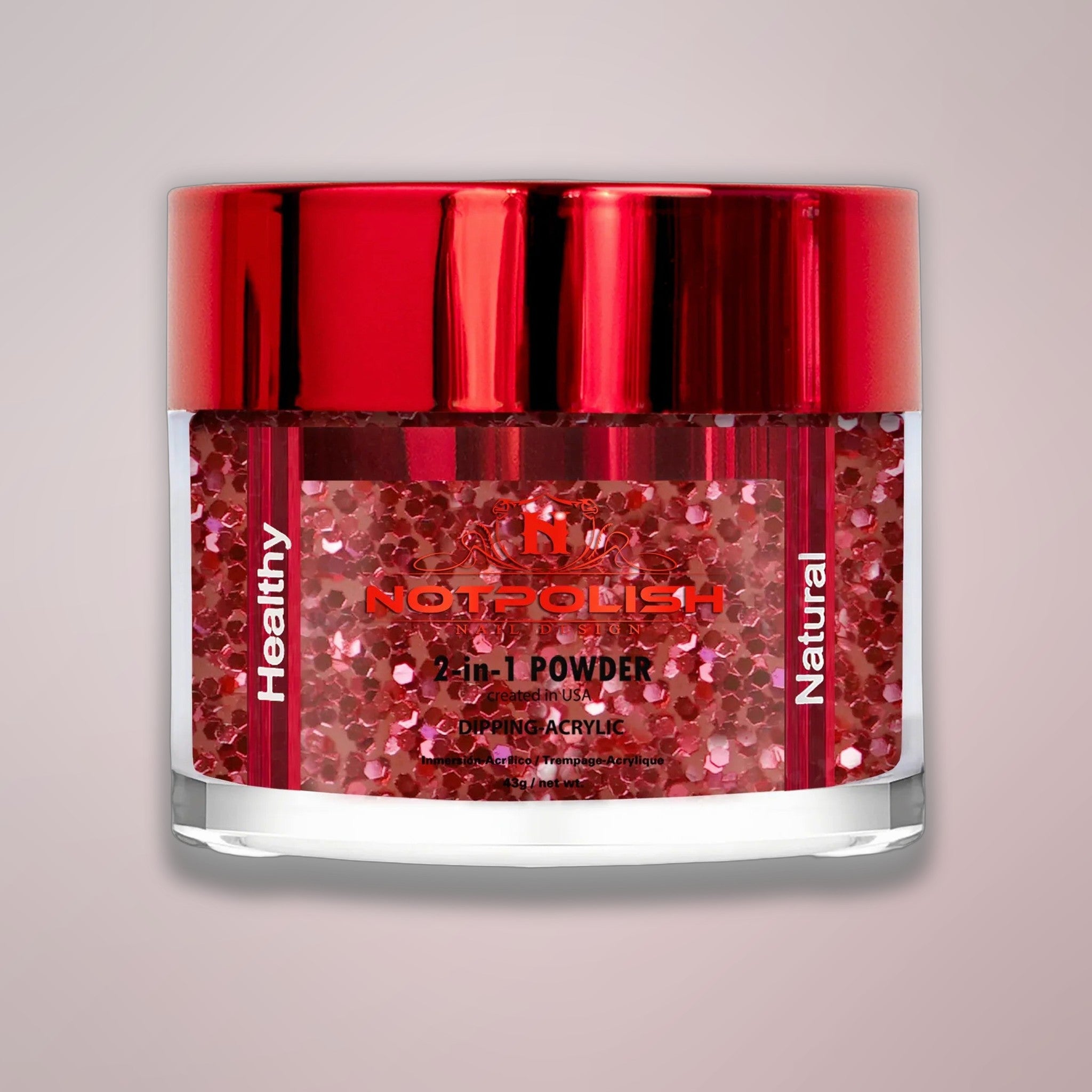 NOTPOLISH 2 in 1 Powder - OG173 Rose Sparkle - 2 oz