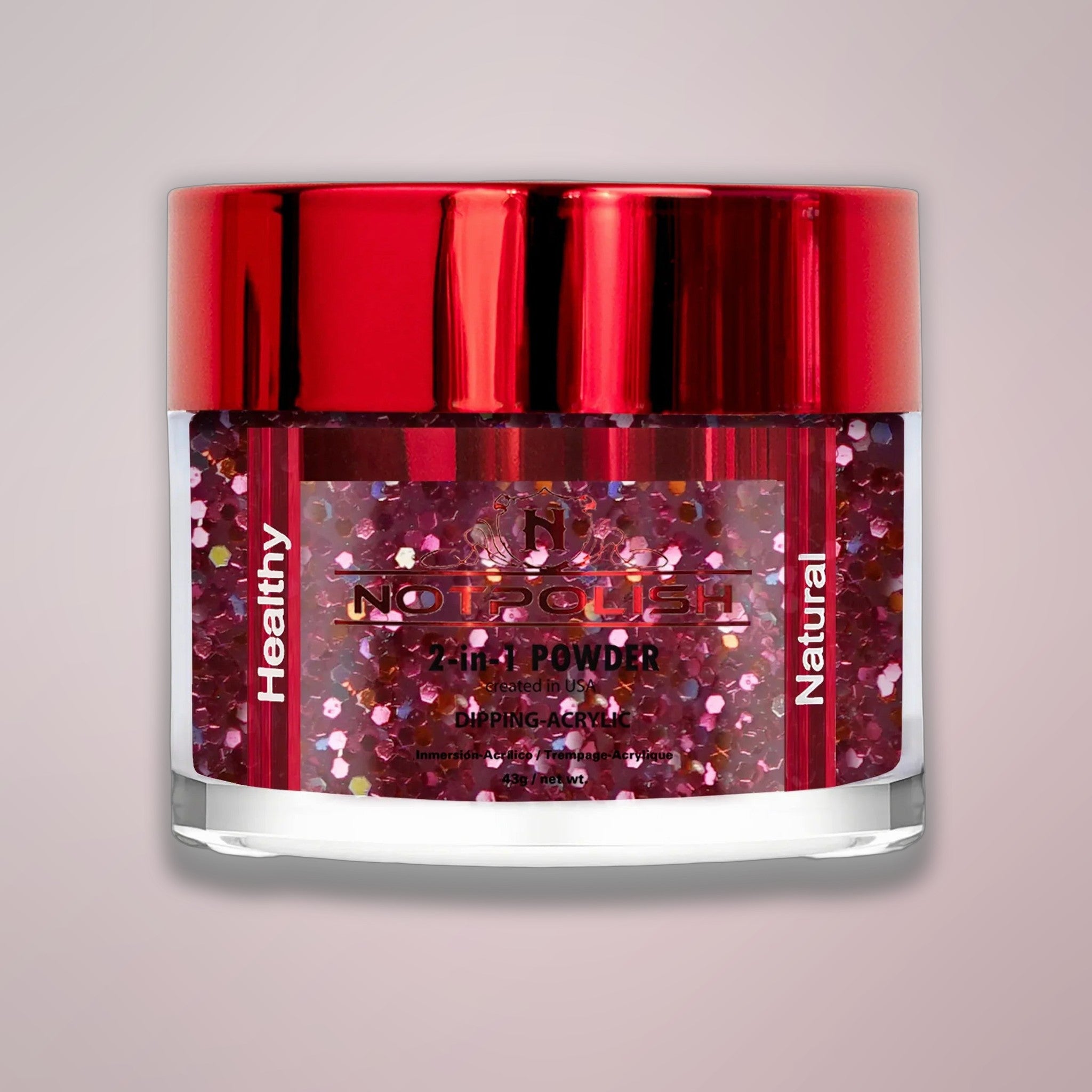 NOTPOLISH 2 in 1 Powder - OG175 Pink Stars - 2 oz