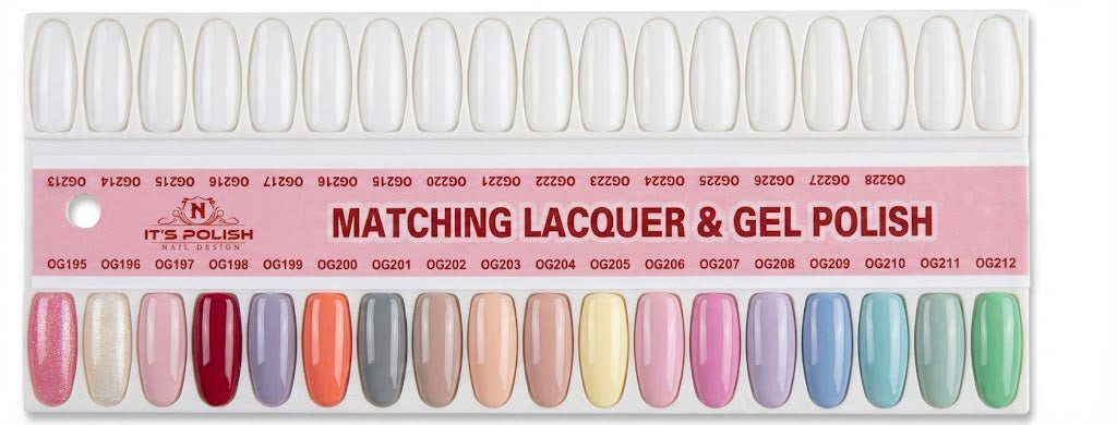 Notpolish sample chart og195 - og212 - nail art accessory