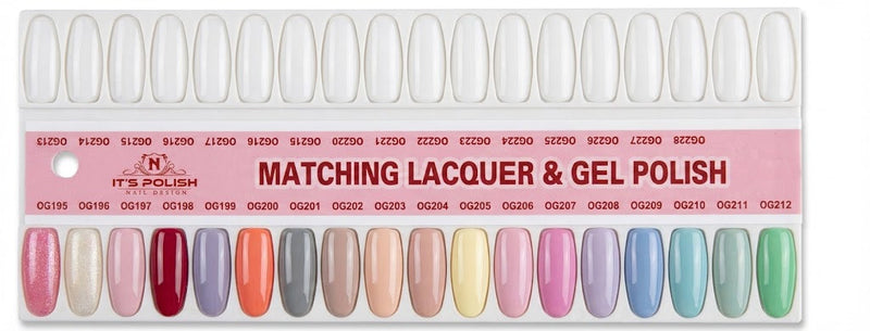 Notpolish sample chart og195 - og212 - nail art accessory
