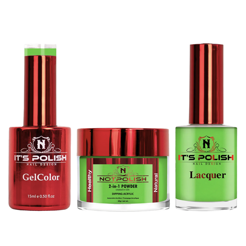 Notpolish trio - m100 hot lime bling - gel polish