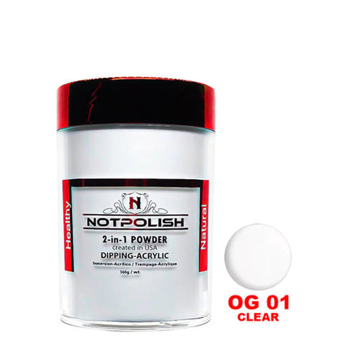 NOTPOLISH 2 in 1 Powder - OG01 Clear Refill - 16 oz