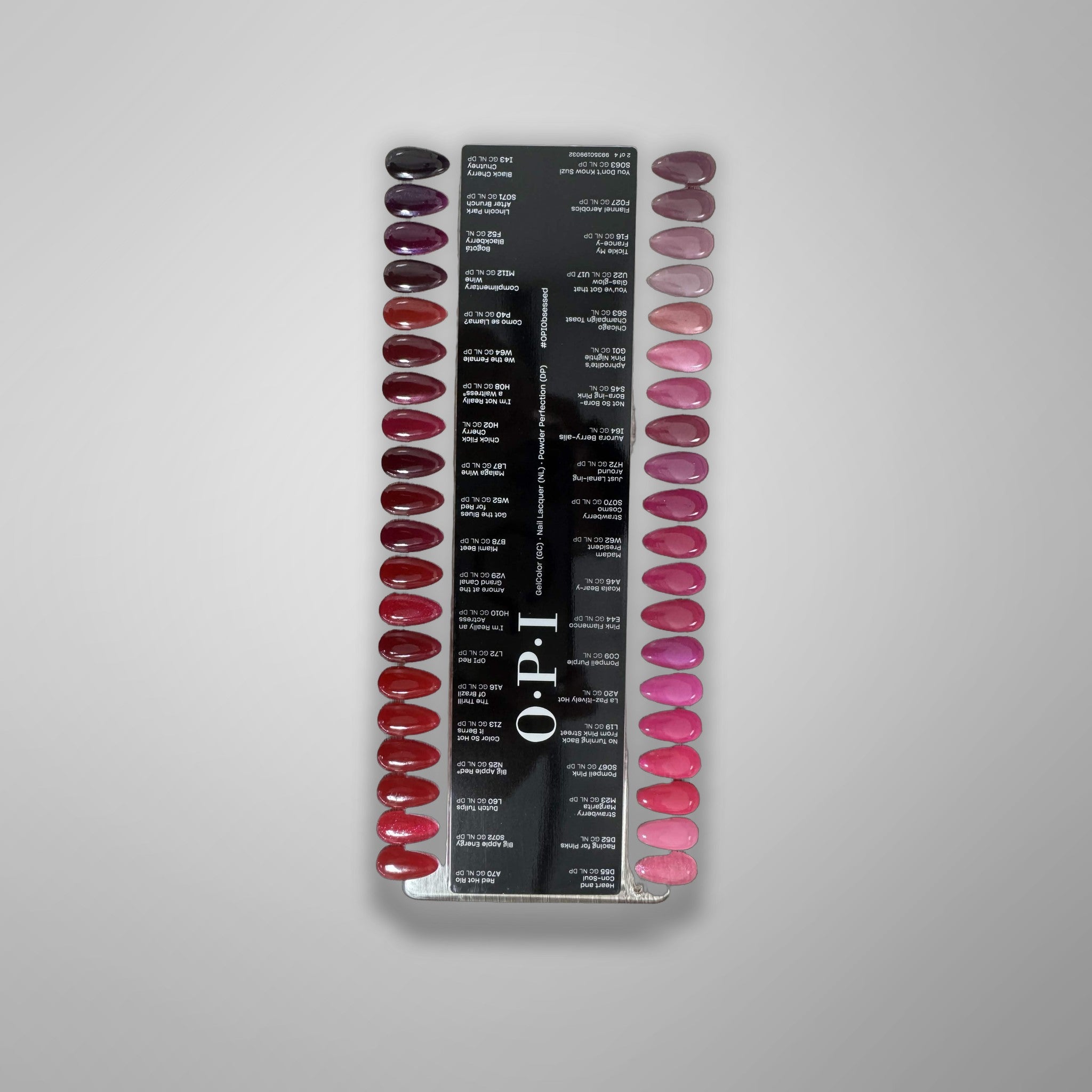 OPI  Chart 160 Colors  - Black (4 Pieces)
