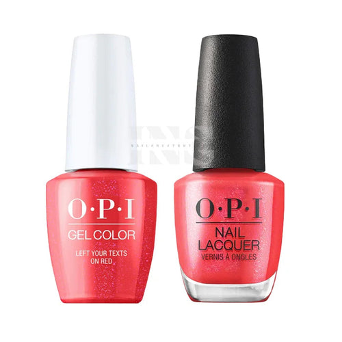 OPI Duo - Left Your Texts On Red  S010