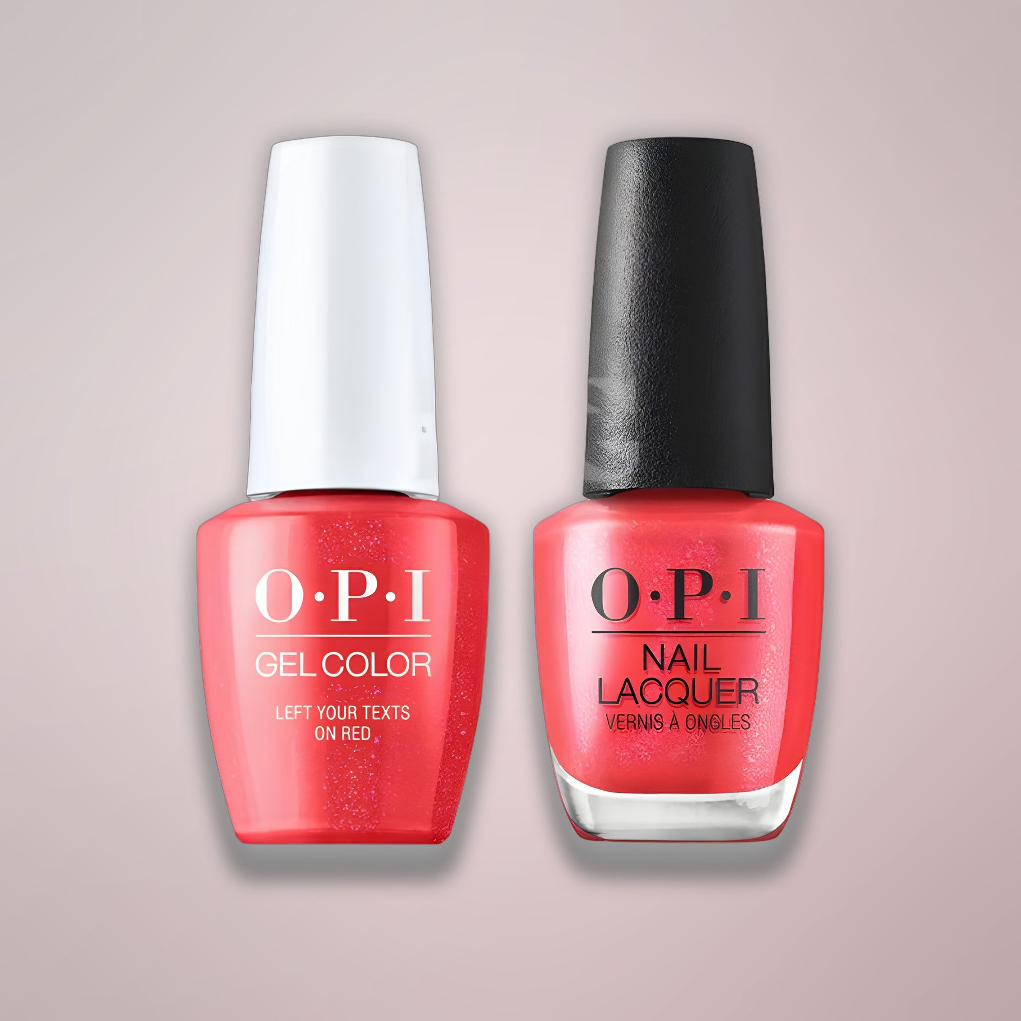 OPI Duo - Left Your Texts On Red  S010