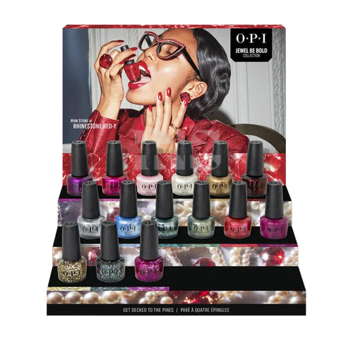 OPI Nail Lacquer - Jewel Be Bold Holiday 2022 - 15 Pieces Display NL