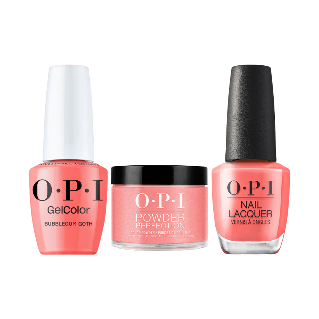 Opi trio - bubblegum goth f030 - nail polishes