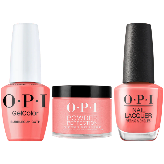 Opi trio - bubblegum goth f030 - nail polishes