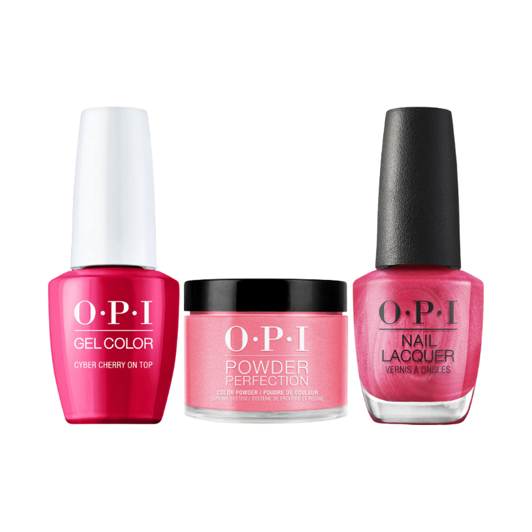 Opi trio - cyber cherry on top f014 - nail polishes