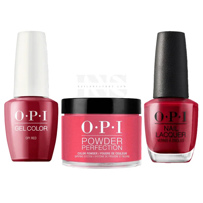 OPI Trio - OPI Red L72 - Nail Trio