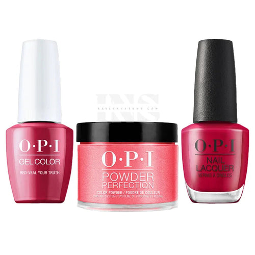 OPI Trio - Red-Veal Your Truth F007 - Nail Trio