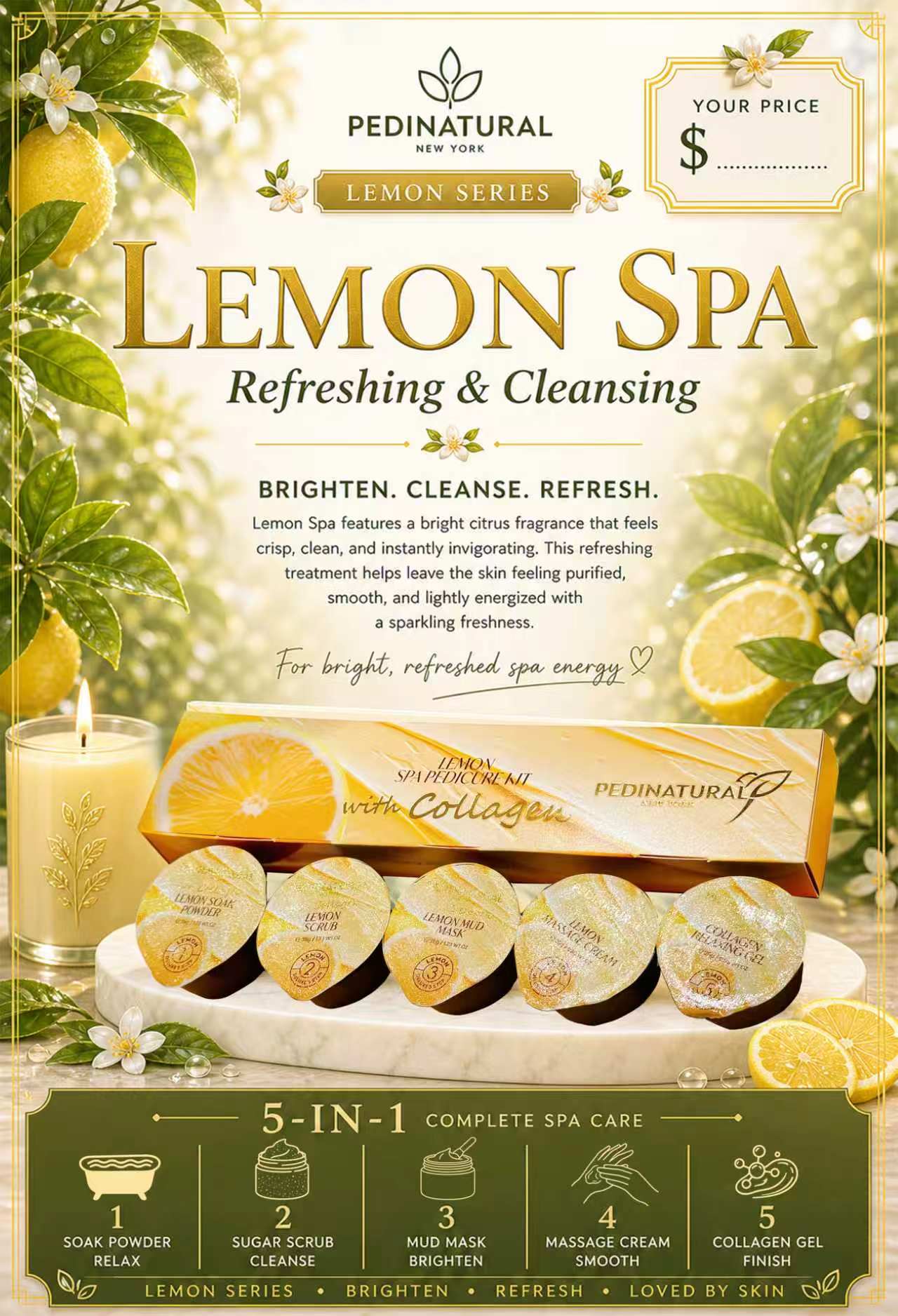 PEDINATURAL Lemon Spa 5-IN-1 Pod Kit