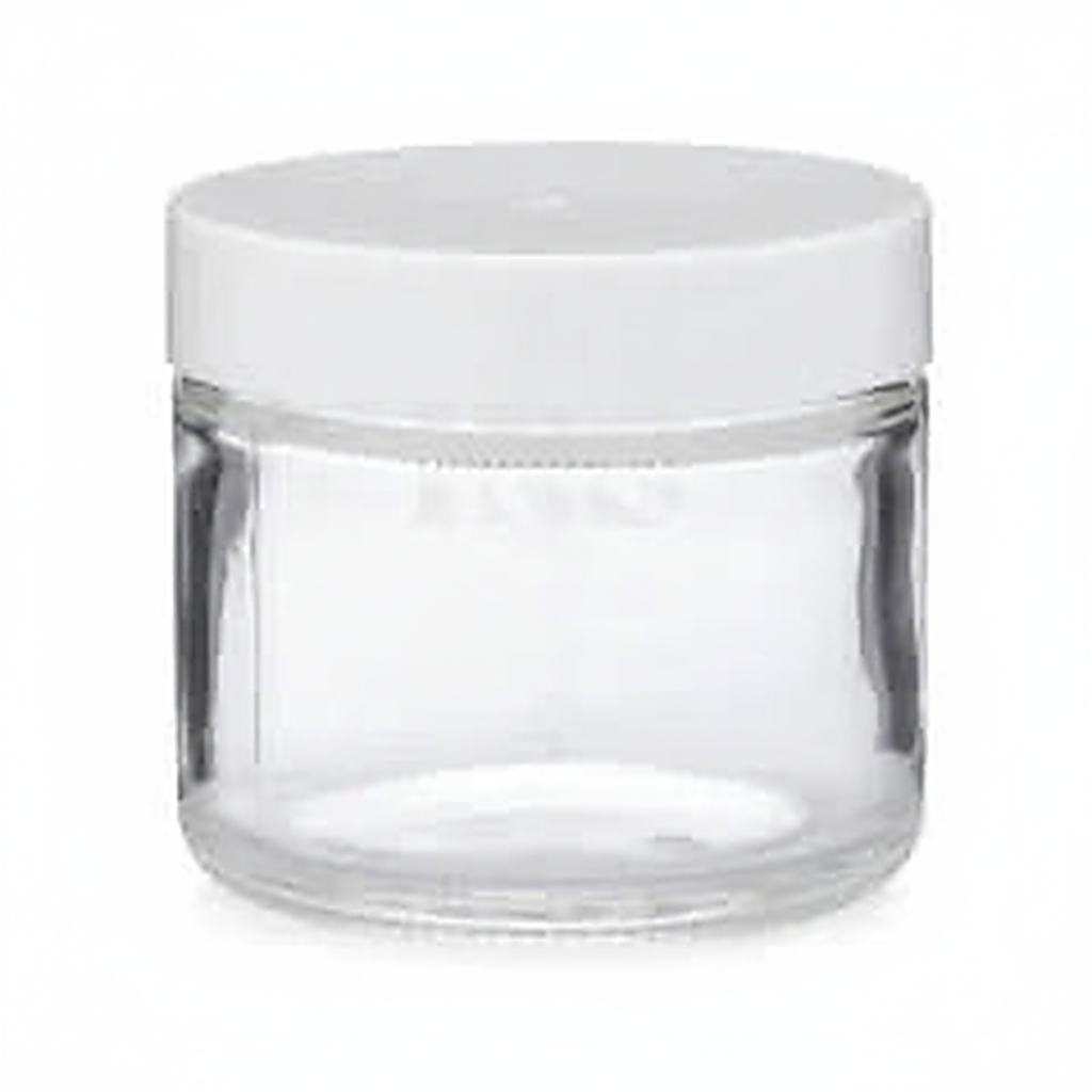 Plastic Jar White w/Lid PB50 2 oz