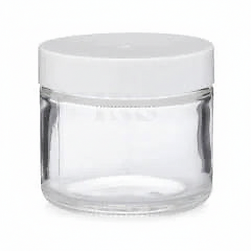 Plastic Jar White w/Lid PB50 2 oz