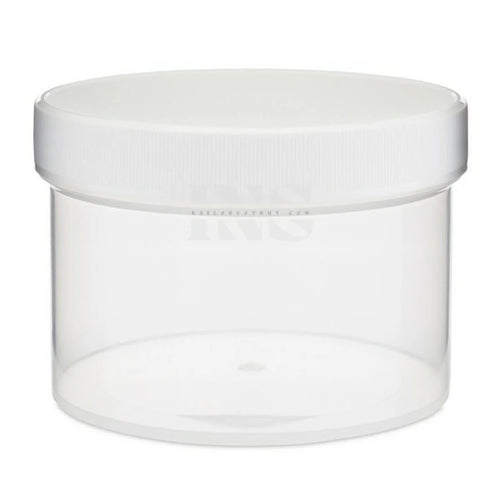 Plastic White Jar with Lid - 2 oz