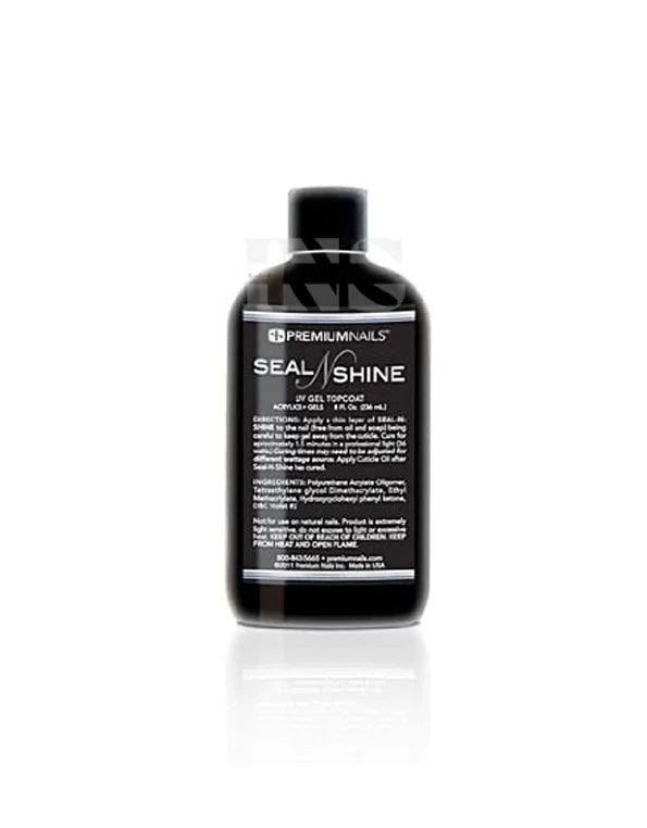 PREMIUM Seal-N-Shine UV Gel Top Coat for Acrylic 8 oz - Top