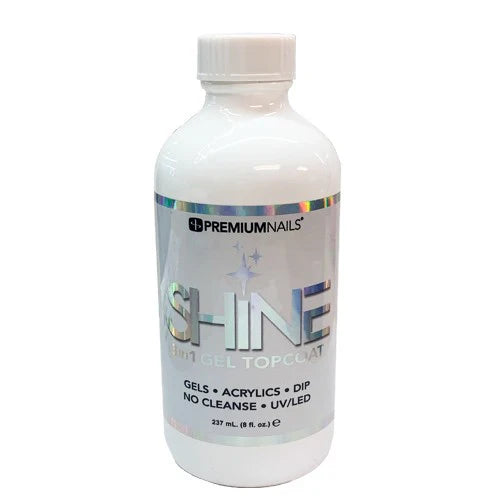 Premium shine 3 in 1 uv gel top coat - 8 oz - top coat