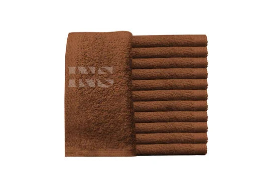Protex towel 29x16 snow white 12 pcs - chocolate brown