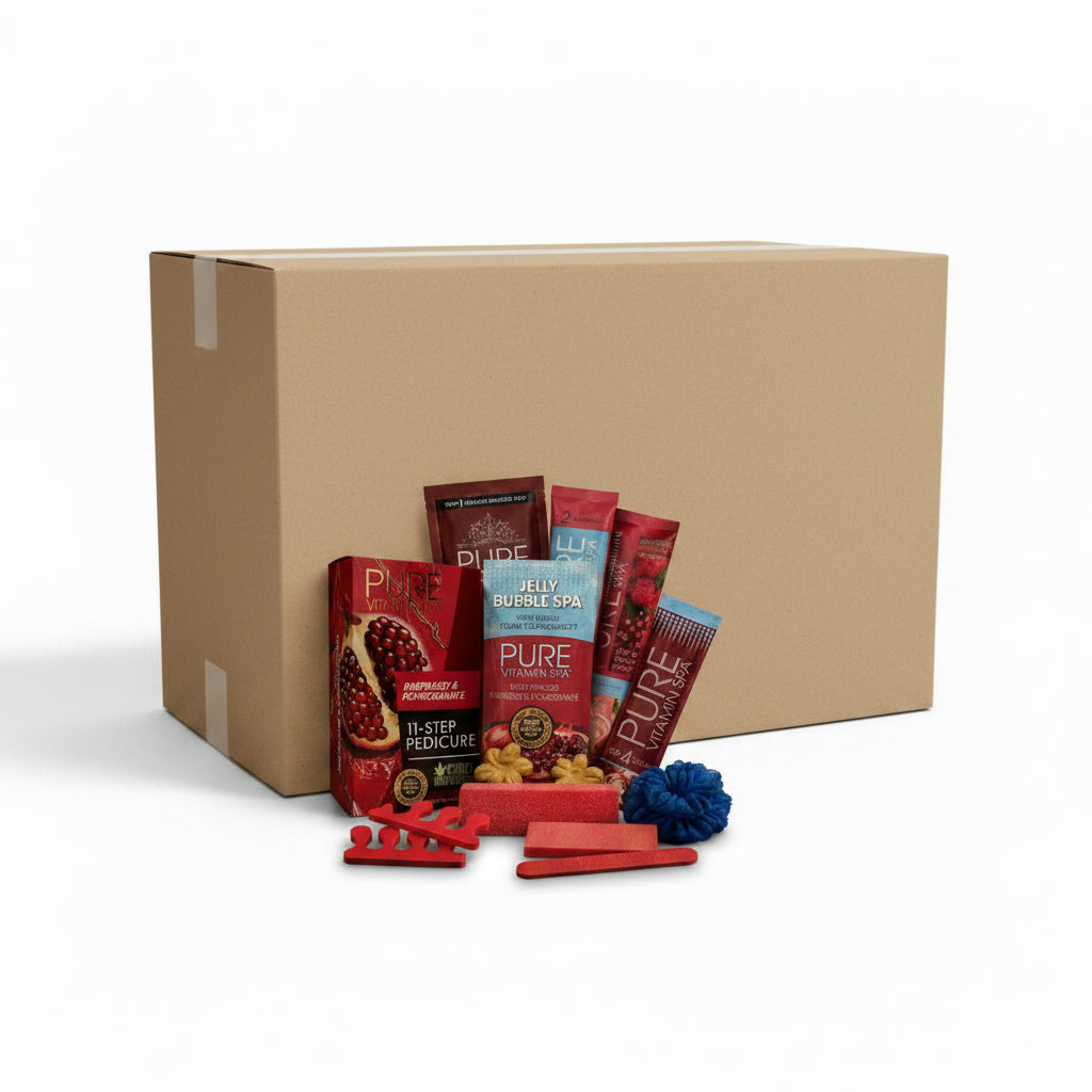 PURE Vitamin Spa 11-Step Pedicure Kit - Raspberry & Pomegranate