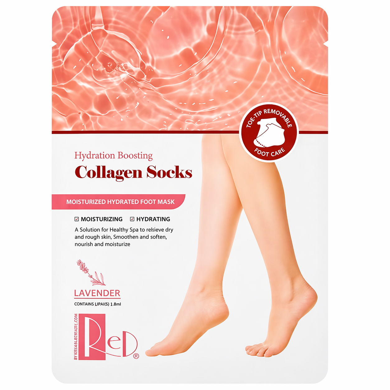 Red collagen mask socks - 120/box