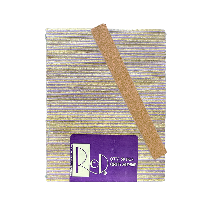 Red design acrylic garnet nail file 80/80 - 50/pk - nail