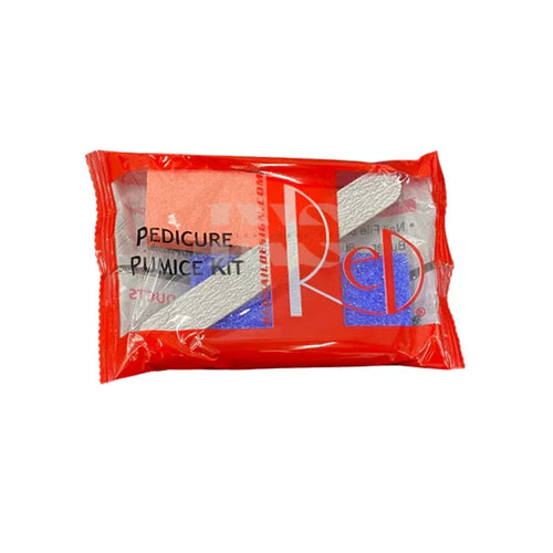 RED Disposable Pedicure Kit 3 (Purple Pumice-File-Buffer) (DNB)