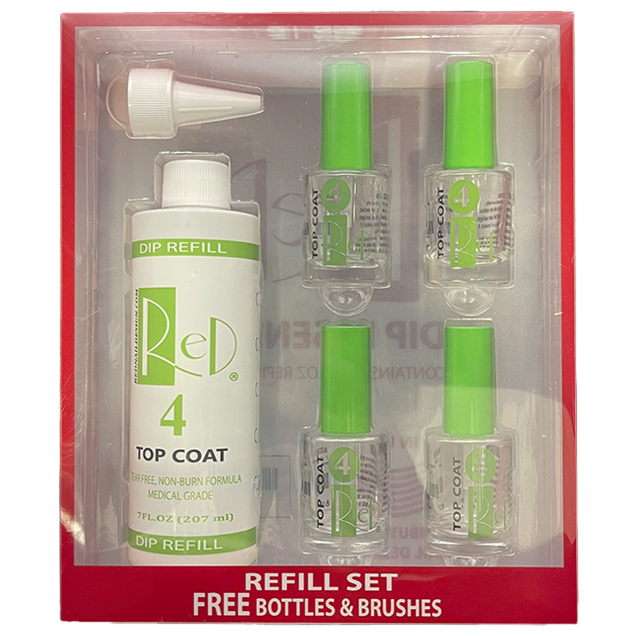 Red essential - dip gel top step 4 - refill - gel top