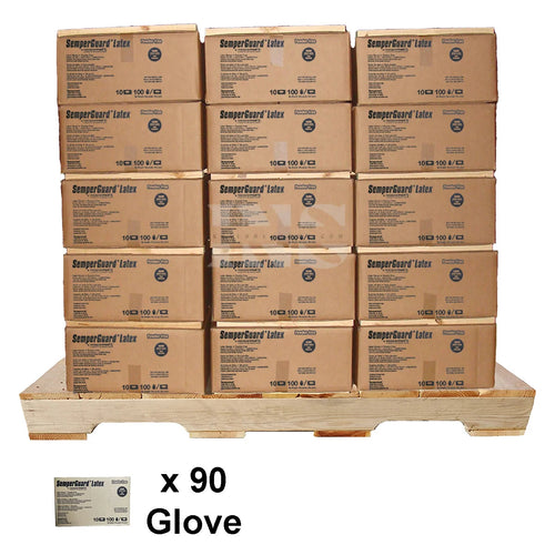 SEMPERGUARD Latex Glove 10/Case -  90/Case per PALLET (W2)