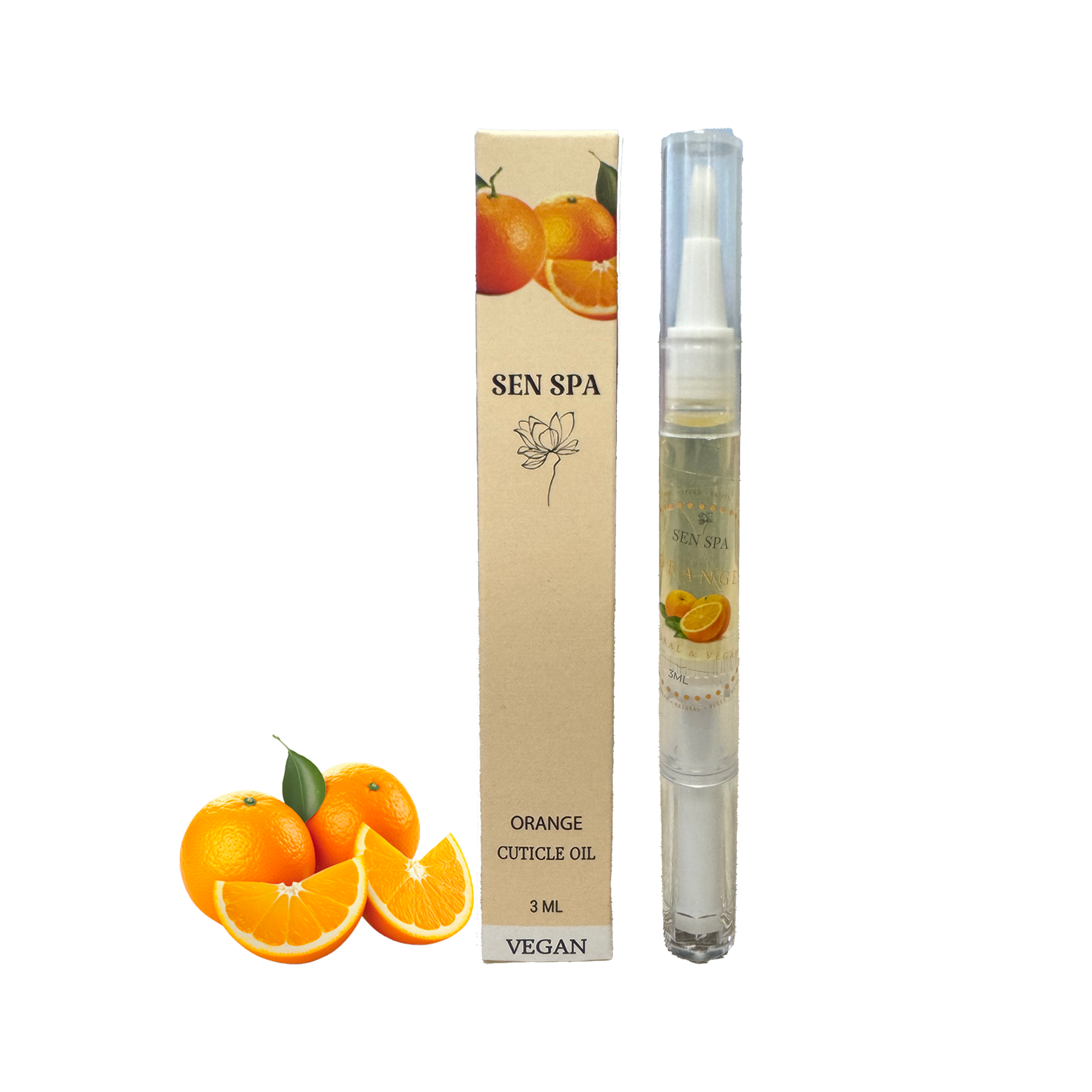 Sen spa cuticle oil pen - buy 1 get 1 - orange - cuticle oil