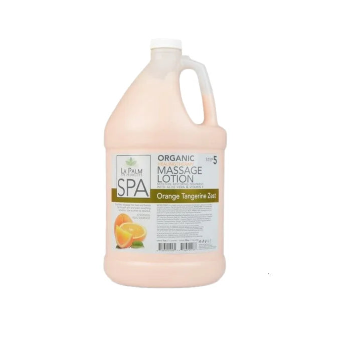 LA PALM Organic Healing Lotion Orange Tangerine Zest Gallon