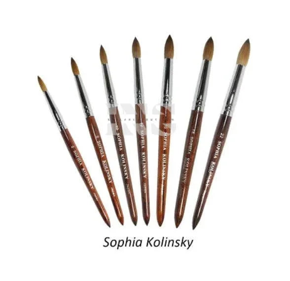 Sophia Kolinsky Brush Red Wood #18 - Crimp / Bấm