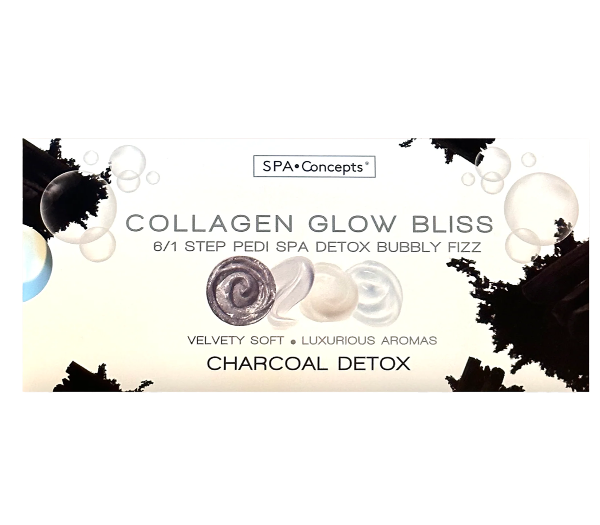 Spa concept collagen bubbly fizz 6 in 1 - single - charcoal