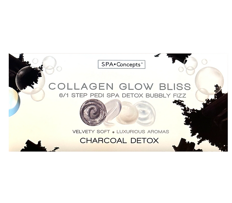 Spa concept collagen bubbly fizz 6 in 1 - single - charcoal