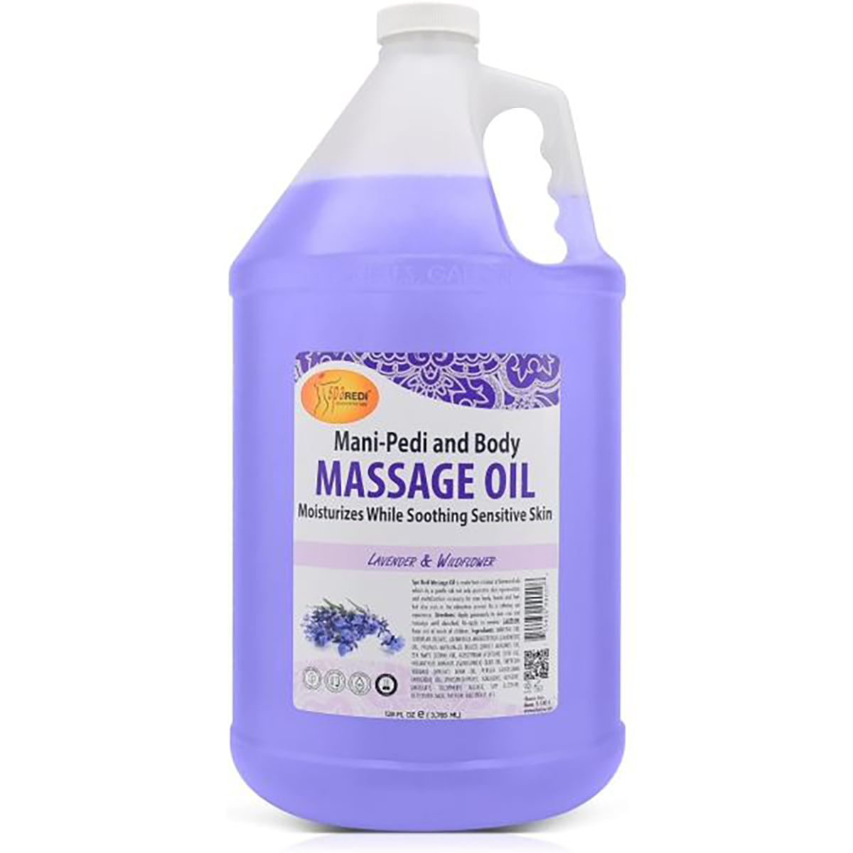 Spa redi massage oil lavender & wildflower gallon 4/box