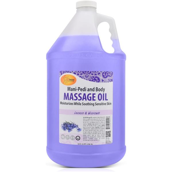 Spa redi massage oil lavender & wildflower gallon - skin