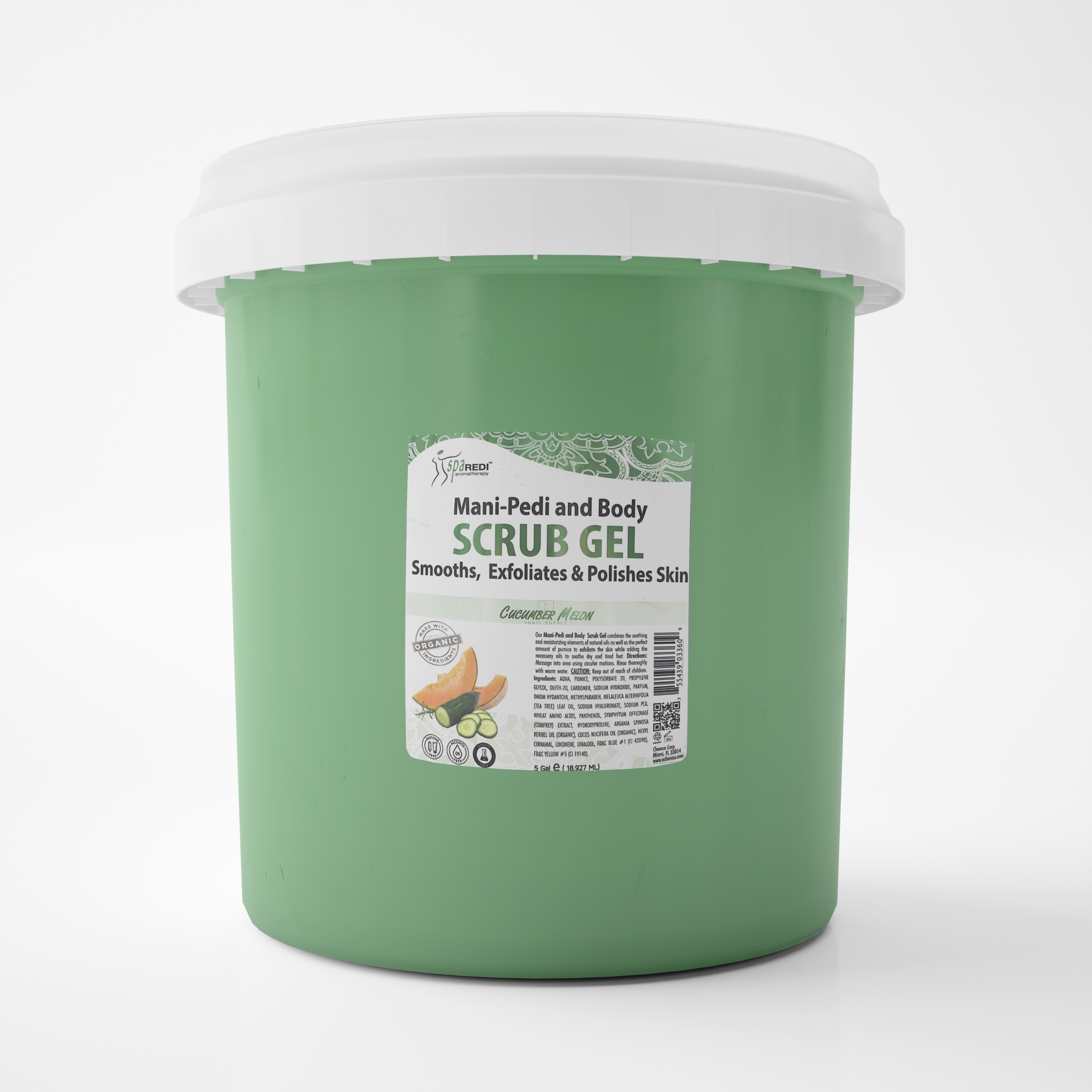Spa redi scrub gel cucumber melon bucket - scrub gel