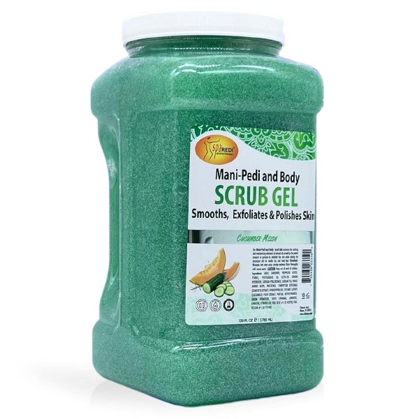 Spa redi scrub gel cucumber melon gallon 4/box - skin care