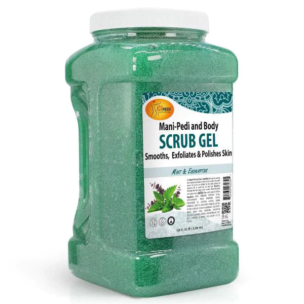 Spa redi scrub gel mint & eucalyptus gallon 4/box - skin