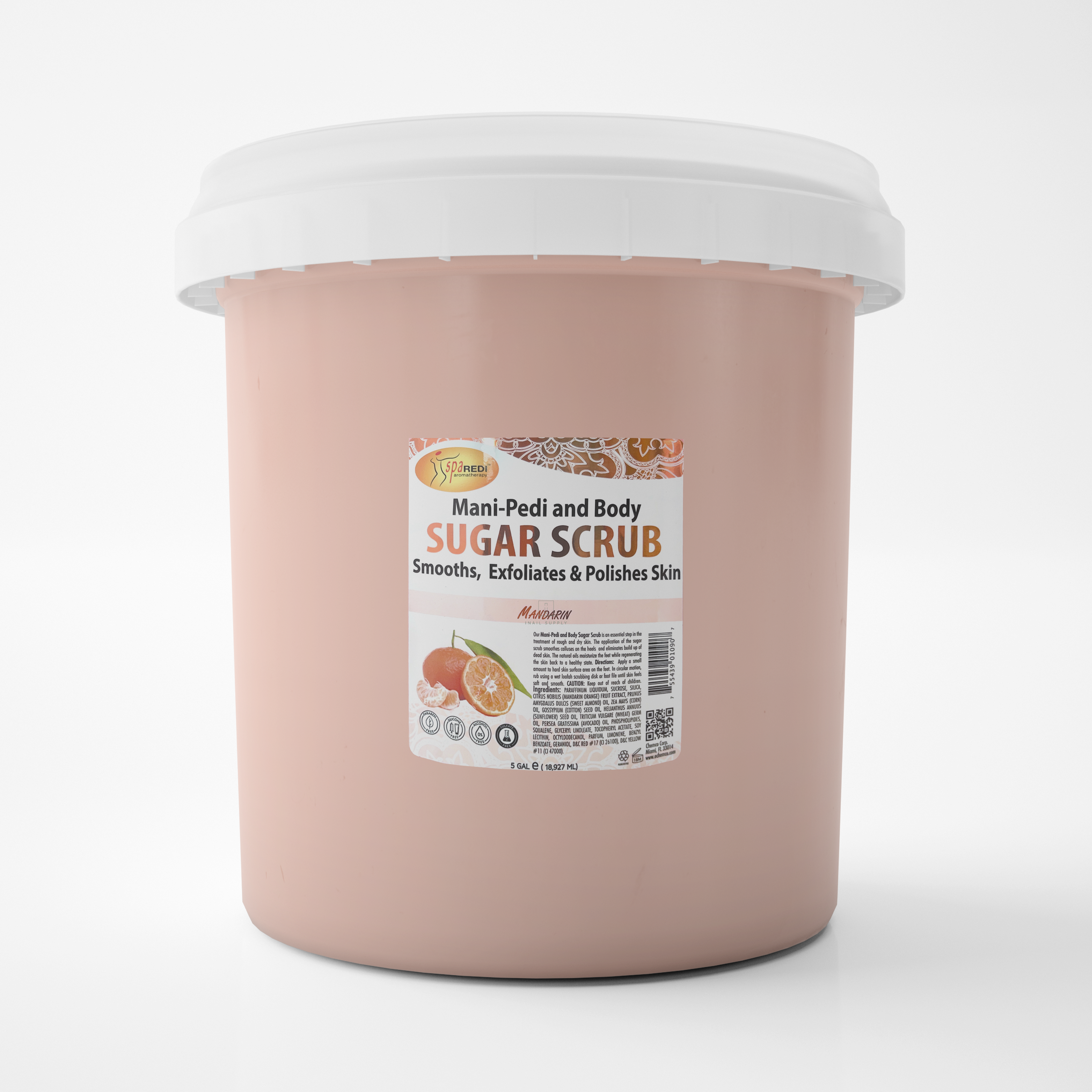 Spa redi sugar scrub mandarin bucket - sugar scrub