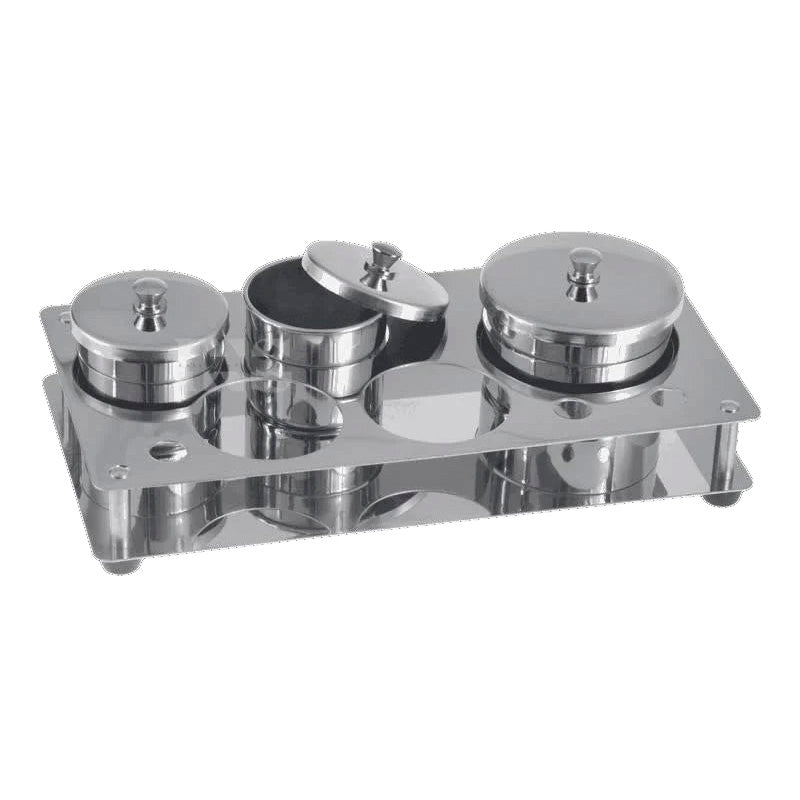 Stainless steel liquid & powder set (5 holes) - nail clipper