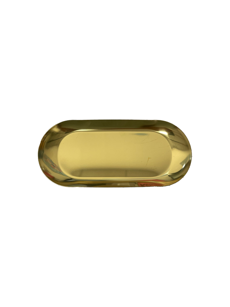 Stainless steel salon utility tray - gold - accessories