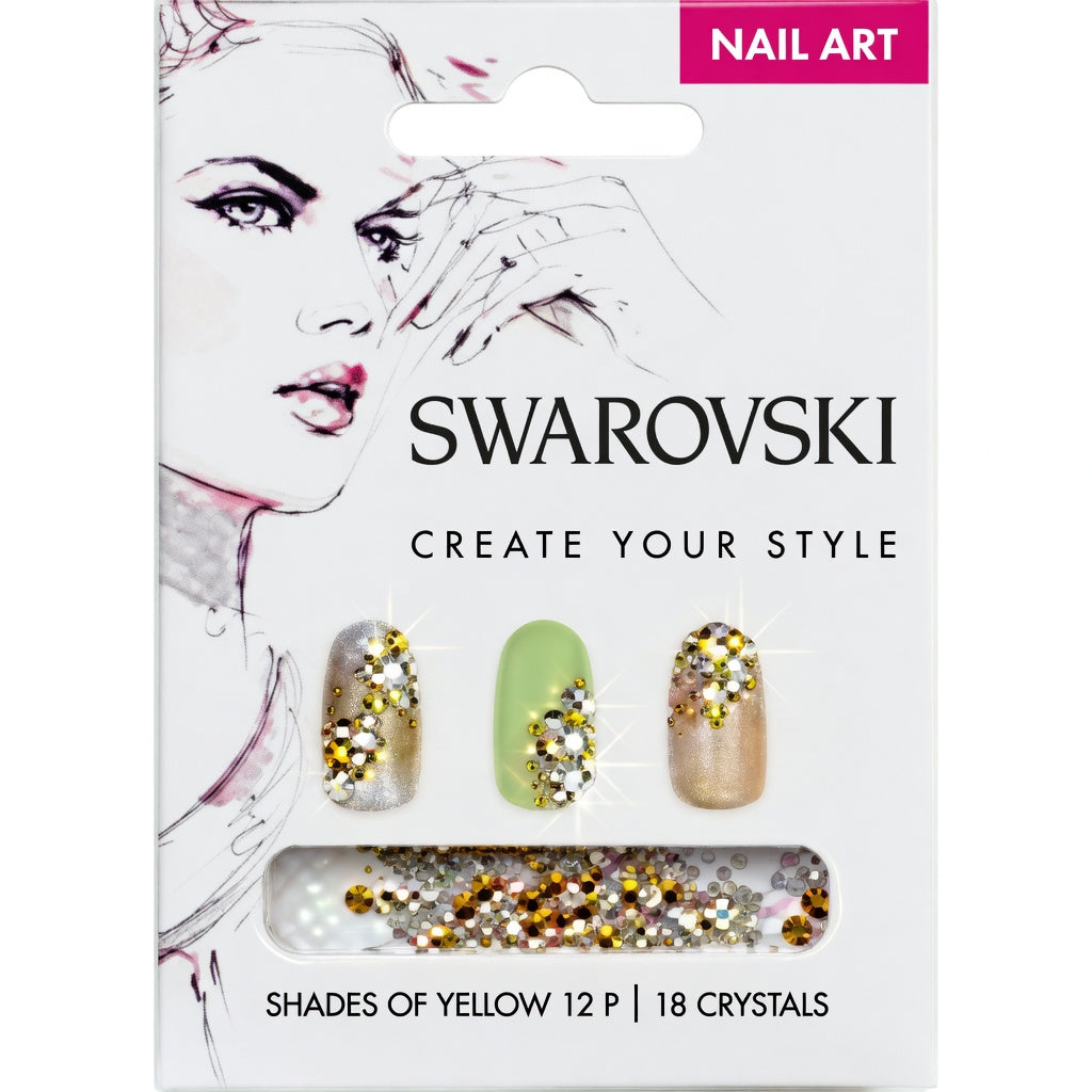 Swarovski nail art yellow ss 7 (58 crystals) - nail art