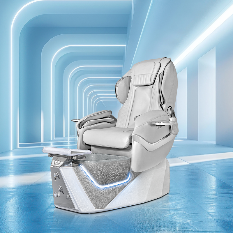 T-spa grand eternal duo champagne pedicure chair with stool